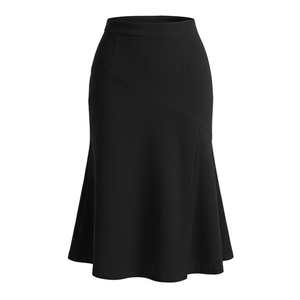 Women Panel Business Causal Fitted Skirts Fishtail Skirt Black